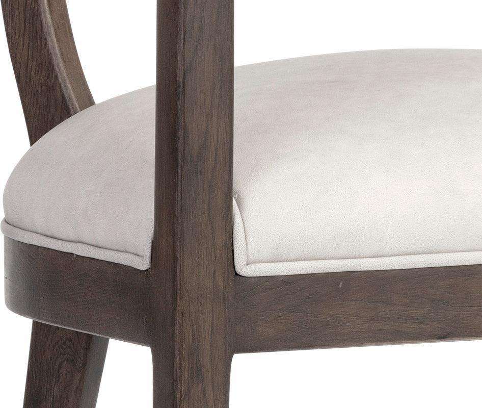 SUNPAN Dining Chairs - Brylea Dining Armchair - Saloon Light Grey Leather