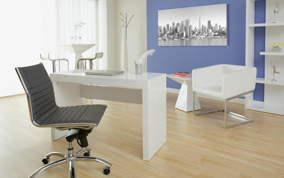 Euro Style Bar Tables - Tad-B 24" Bar Table in High Gloss White