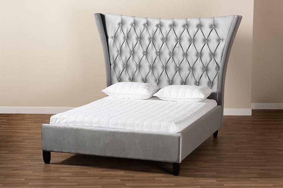 Wholesale Interiors Beds - Viola Queen Bed Gray