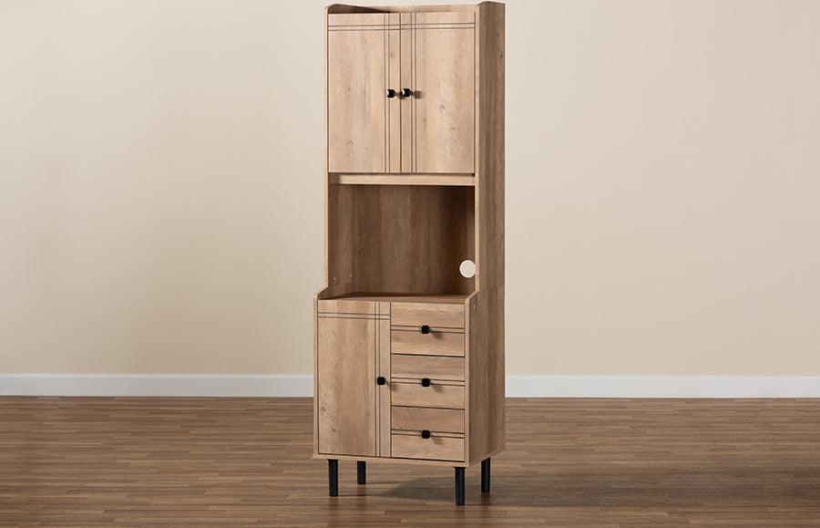 Wholesale Interiors Kitchen Storage & Organization - Patterson Oak Brown Finished 3-Drawer Kitchen Storage Cabinet