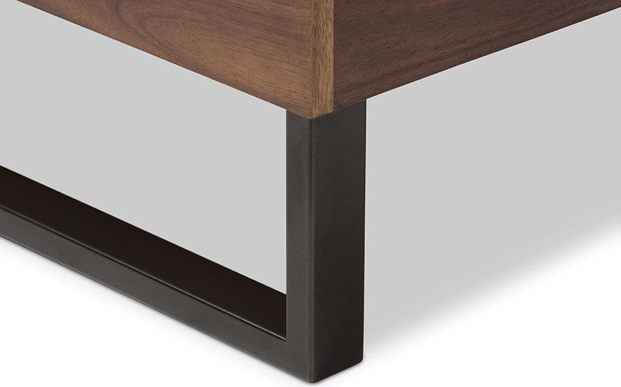 Wholesale Interiors Beds - Mitchell King Bed Light Beige/Walnut Brown