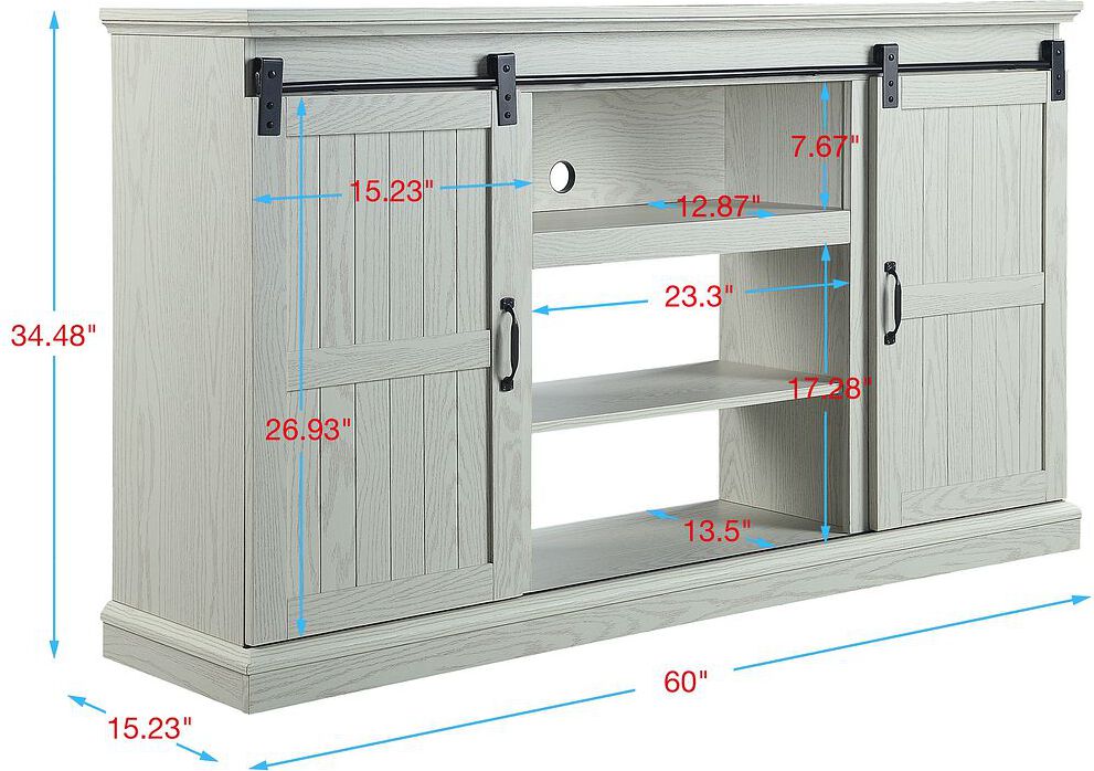 Manhattan Comfort TV & Media Units - Myrtle 60" TV Stand in Cream Oak