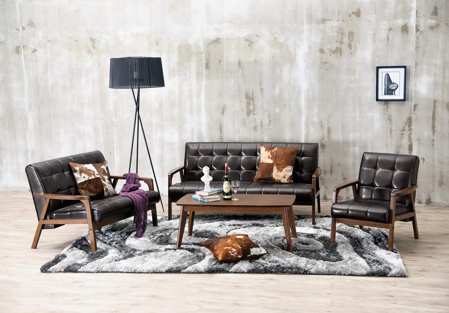 Wholesale Interiors Living Room Sets - Mid-Century Masterpieces 3Pc Sofa Set-Brown
