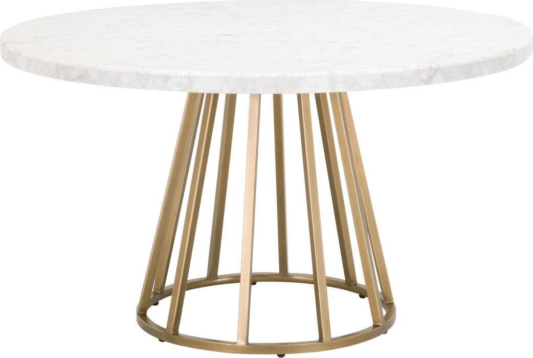 Essentials For Living Dining Tables - Turino Carrera 54 Round Dining Table Base - Brushed Gold
