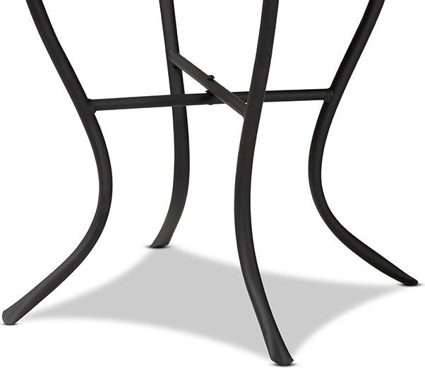 Wholesale Interiors Planters - Gaenor Black Metal and Multi-Colored Ceramic Tile Plant Stand