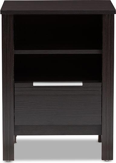 Wholesale Interiors Nightstands & Side Tables - Hamish Nightstand Wenge Dark Brown