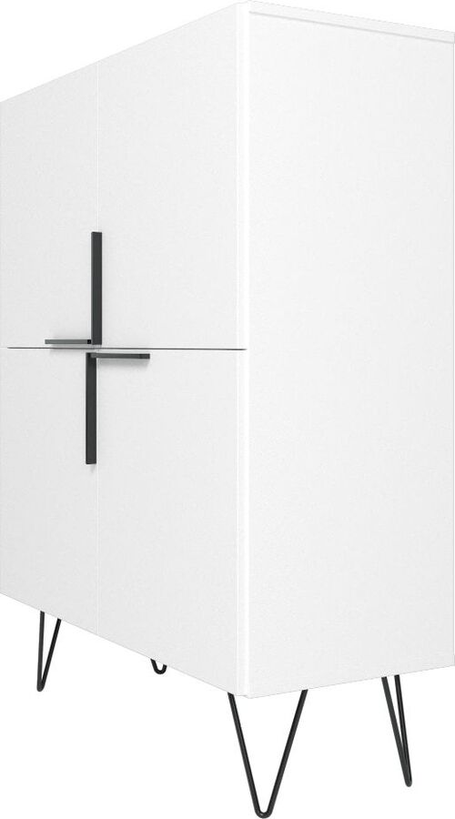 Manhattan Comfort Buffets & Cabinets - Beekman 43.7 Low Cabinet in White