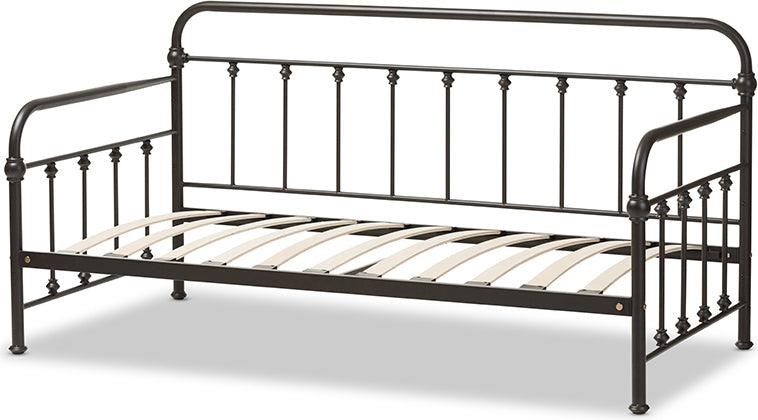 Wholesale Interiors Daybeds - Elsie Vintage Industrial Oiled Bronze-Effect Metal Daybed