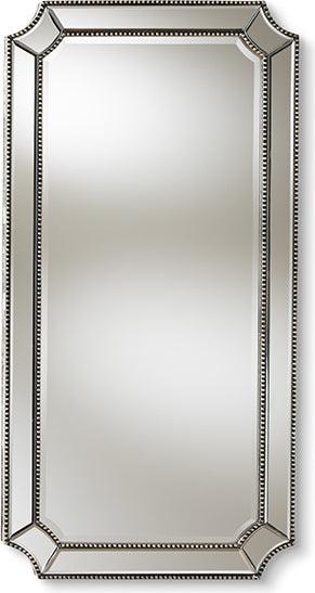 Wholesale Interiors Mirrors - Romina Art Deco Antique Silver Finished Accent Wall Mirror