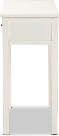 Wholesale Interiors Consoles - Lambert Classic and Traditional White Finished Wood 2-Drawer Console Table