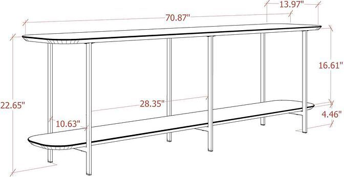 Manhattan Comfort Consoles - Celine Side Table Console in Black