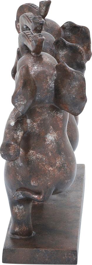 Sagebrook Home Decorative Objects - Resin 7"H Dancing Elephants Bronze