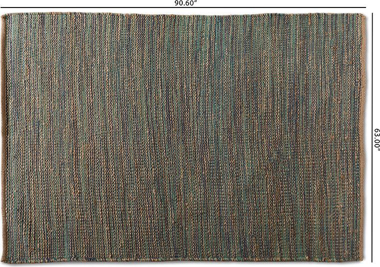 Wholesale Interiors Indoor Rugs - Michigan Modern and Contemporary Blue Handwoven Hemp Blend Area Rug