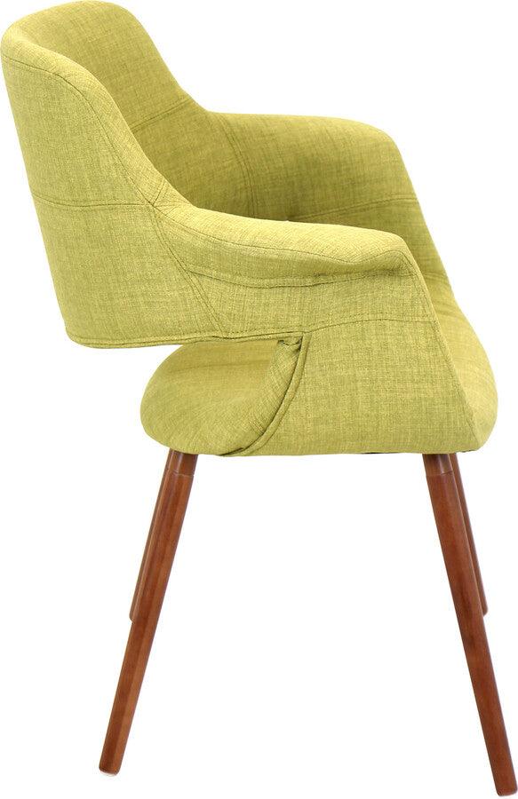 Lumisource Accent Chairs - Vintage Flair Chair 33" Walnut & Green