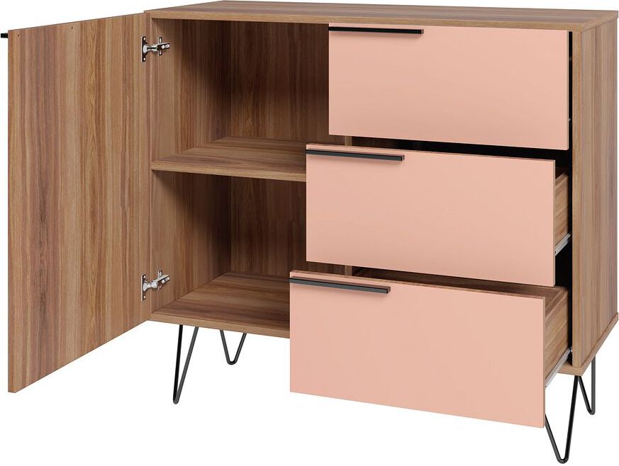 Manhattan Comfort Dressers - Beekman 35.43 Dresser in Brown and Pink