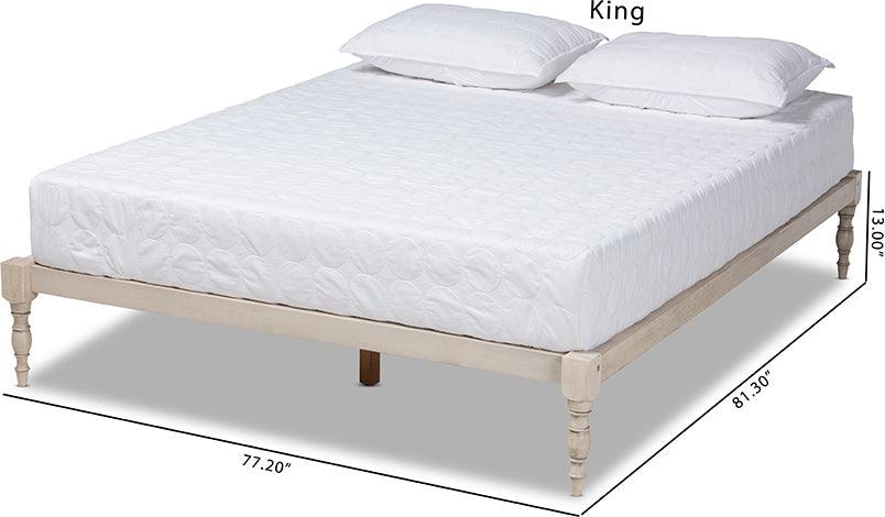 Wholesale Interiors Beds - Iseline King Bed Antique White