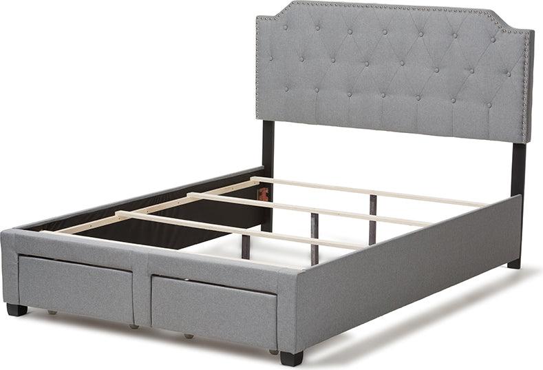 Wholesale Interiors Beds - Aubrianne King Storage Bed Gray