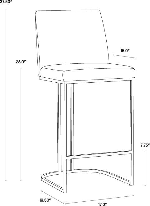 SUNPAN Barstools - Rayla Counter Stool - Belfast Oatmeal