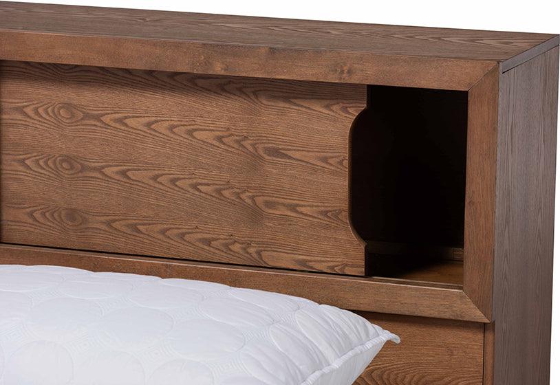 Wholesale Interiors Beds - Erie Queen Storage Bed Walnut