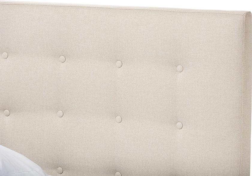 Wholesale Interiors Beds - Alinia Queen Bed Light Beige