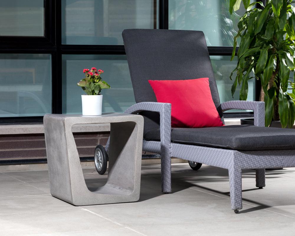 SUNPAN Side & End Tables - Darwin End Table Gray Concrete