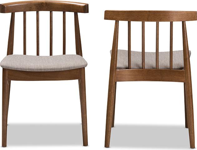 Wholesale Interiors Dining Chairs - Wyatt Mid-Century Modern Walnut Wood Dining Chair (Set of 2)
