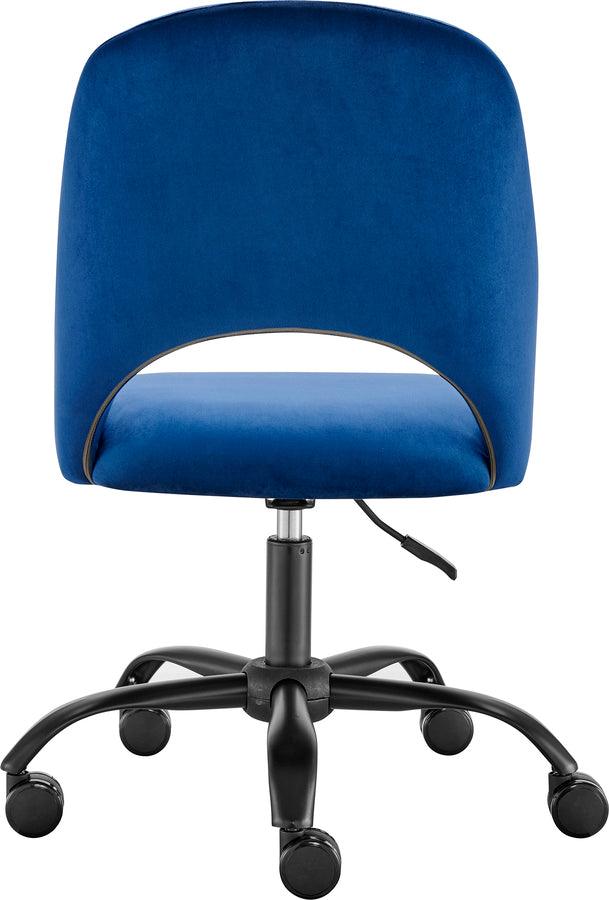 Euro Style Task Chairs - Alby Office Chair in Blue with Black Base