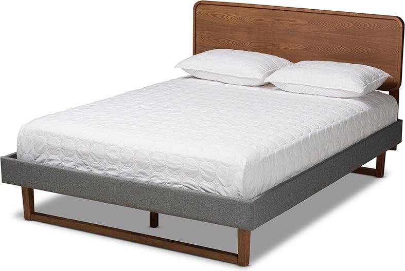 Wholesale Interiors Beds - Ayla King Bed Gray & Walnut
