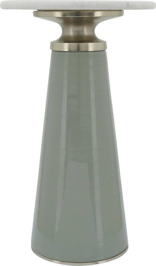 Sagebrook Home Side & End Tables - Marble Top, 21"h Nebular Side Table, Gray