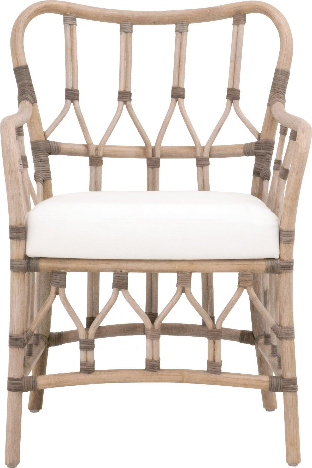 Essentials For Living Accent Chairs - Caprice Arm Chair Blanche Matte Gray