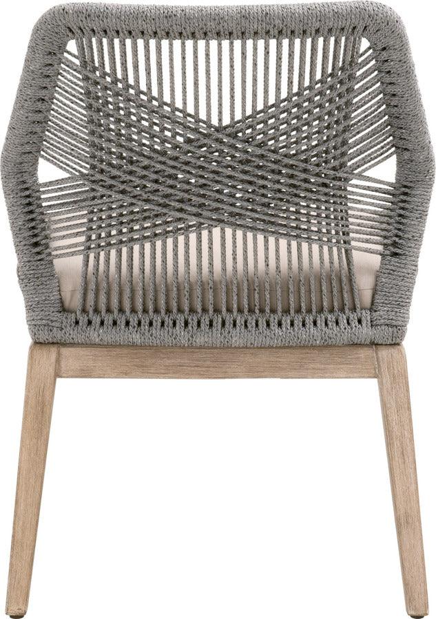 Essentials For Living Dining Chairs - Loom Dining Chair, Set of 2 Natural Gray Mahogany