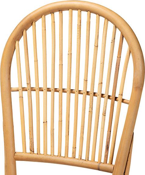 Wholesale Interiors Dining Chairs - Wina Modern Bohemian Natural Brown Rattan 2-Piece Dining Chair Set