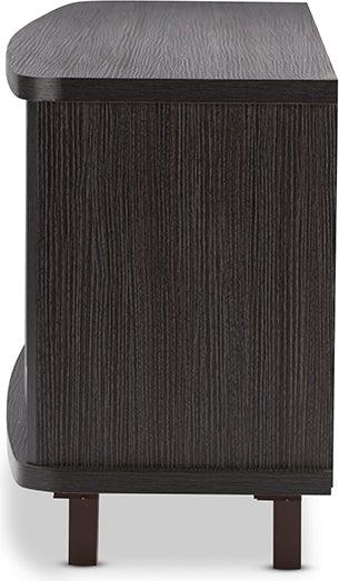 Wholesale Interiors TV & Media Units - Walda 70-Inch Greyish Dark Brown Wood TV Cabinet with 2 Sliding Doors and 2 Drawers