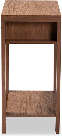 Wholesale Interiors Consoles - Capote Modern and Contemporary Walnut Brown Finished Wood 2-Drawer Console Table
