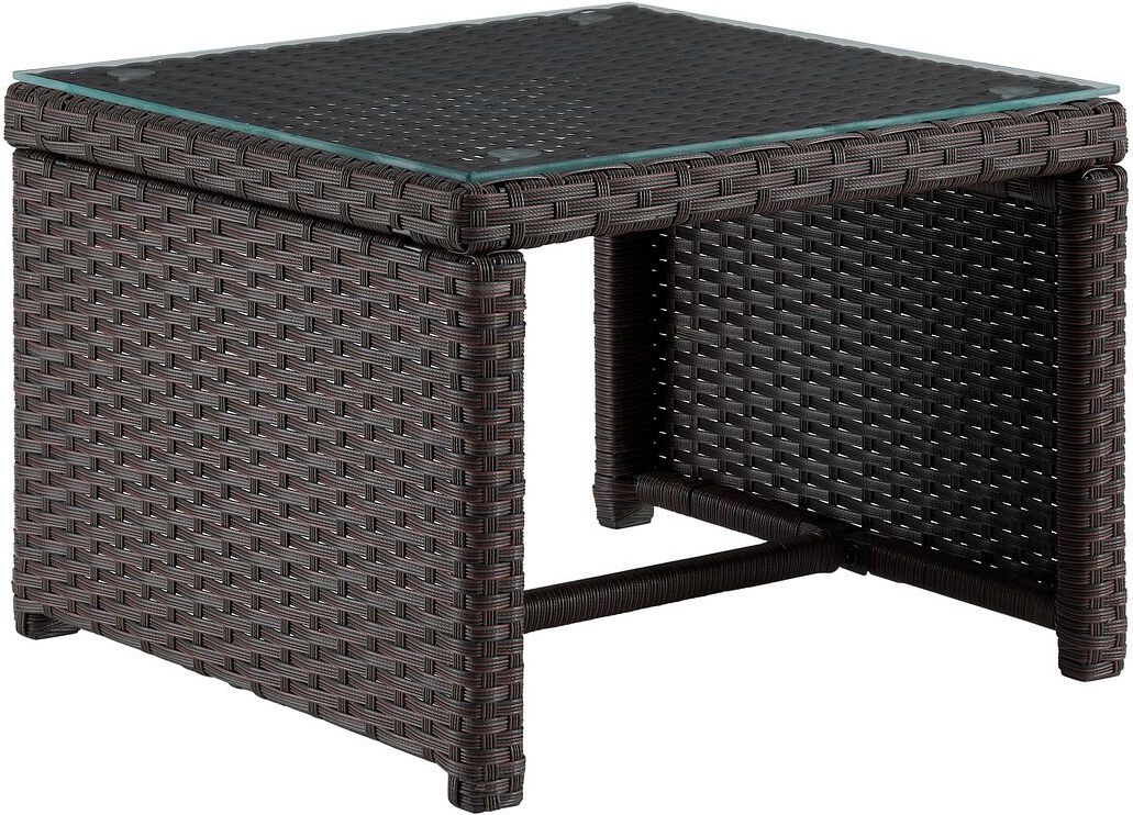 Manhattan Comfort Outdoor Conversation Sets - Menton Patio 2-Seater and Lounge Chair with Coffee Table with Cream Cushions