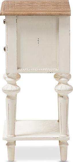 Wholesale Interiors Nightstands & Side Tables - Marquetterie Nightstand White/Natural