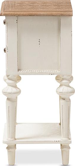 Wholesale Interiors Nightstands & Side Tables - Marquetterie Nightstand White/Natural
