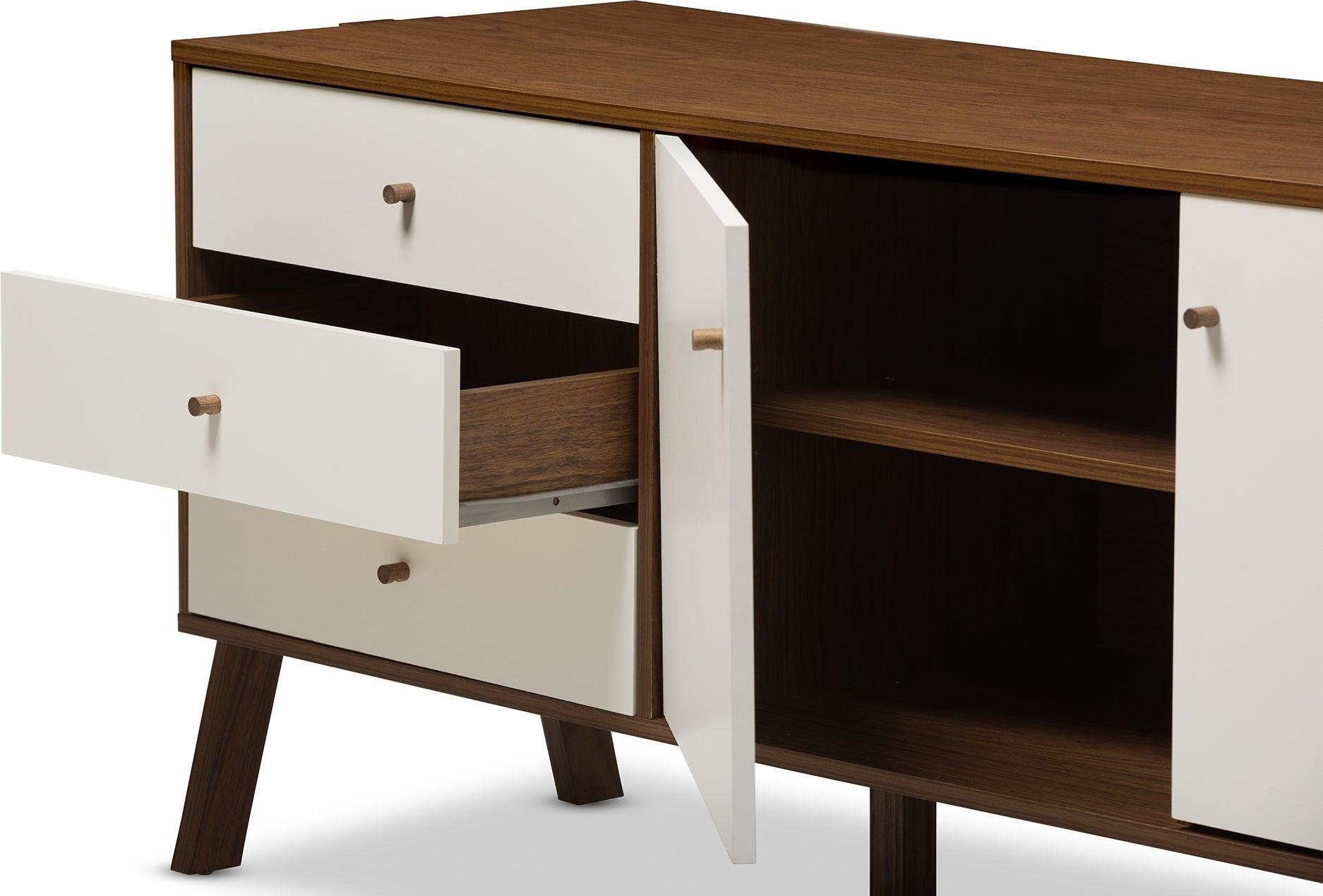 Wholesale Interiors Buffets & Sideboards - Harlow Sideboard White & Walnut