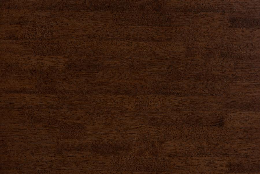 Wholesale Interiors Dining Sets - Pernille Modern Transitional Grey Fabric Upholstered Walnut Finished Wood 5-Piece Dining Set