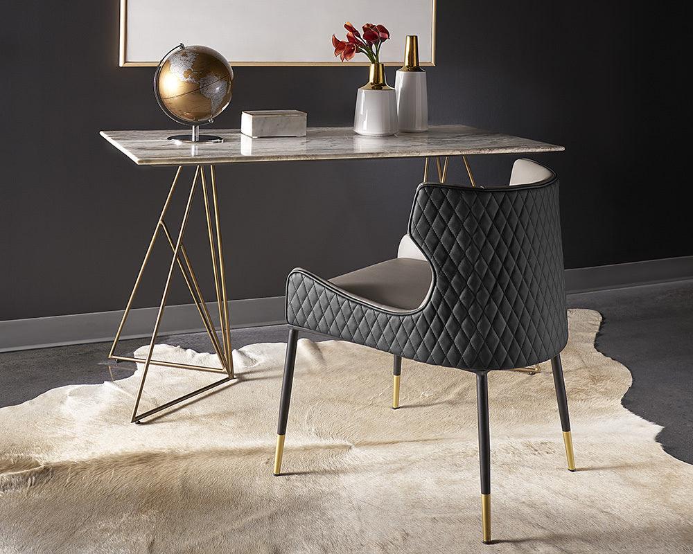 SUNPAN Desks - Ursula Desk Taupe Marble