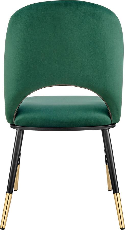 Euro Style Accent Chairs - Alby Side Chair in Olive Green with Black Legs - Set of 2