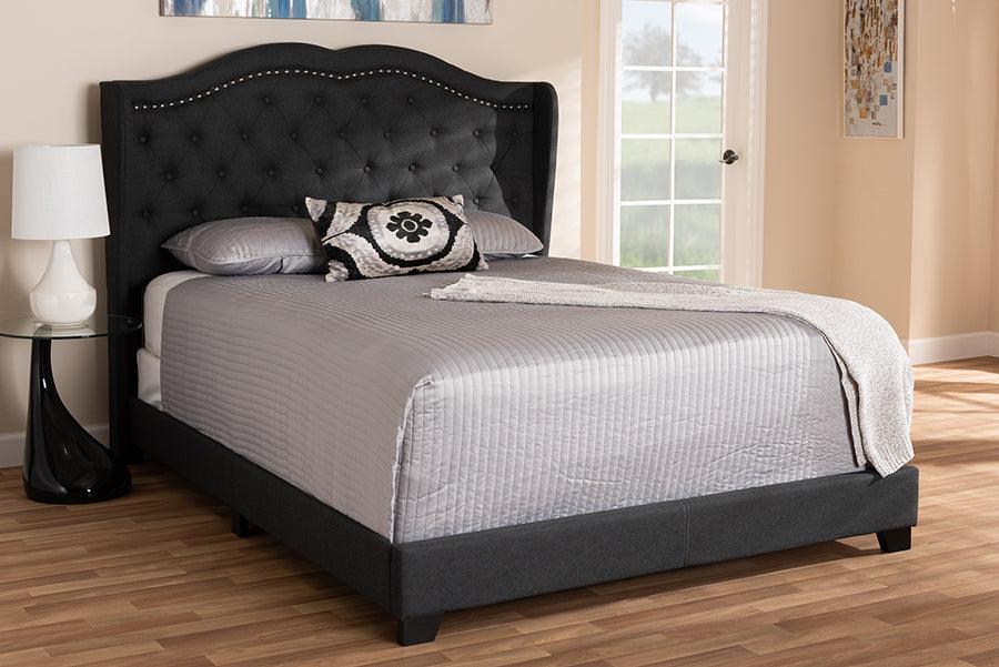 Wholesale Interiors Beds - Aden Queen Bed Charcoal Gray