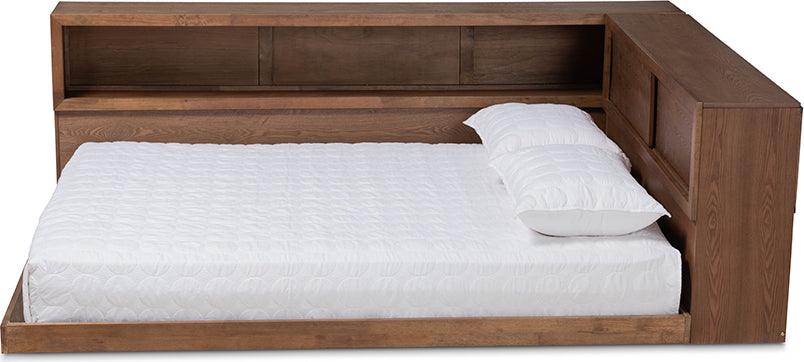 Wholesale Interiors Beds - Erie Queen Storage Bed Walnut