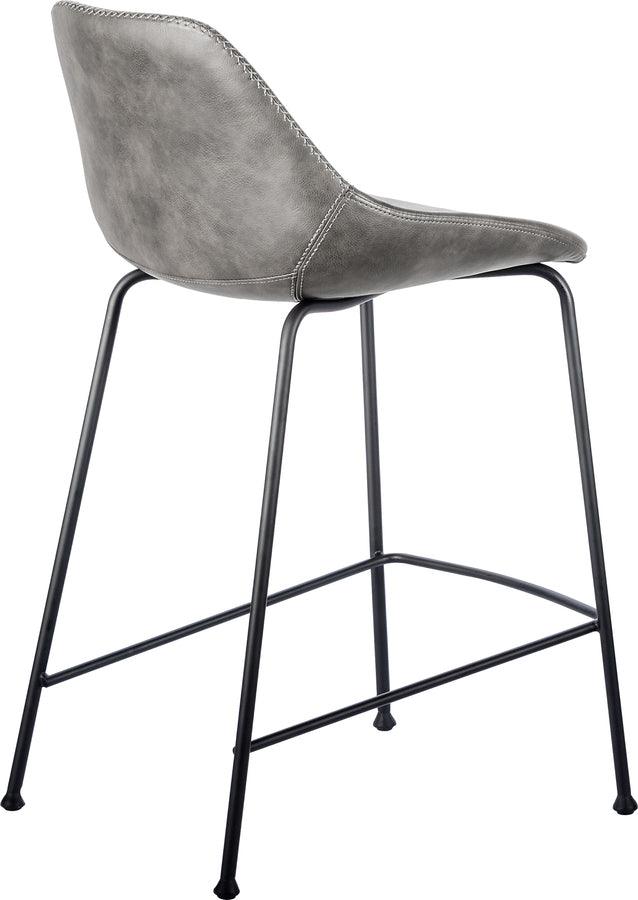 Euro Style Barstools - Corinna Counter Stool in Dark Gray - Set of 2
