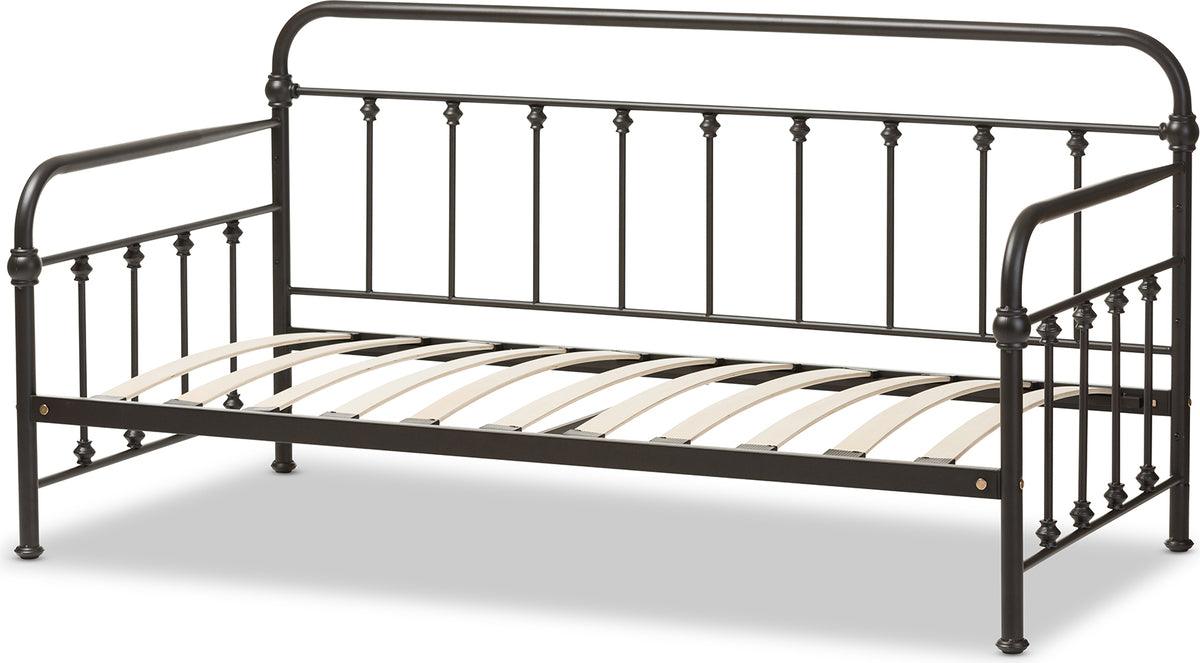 Wholesale Interiors Daybeds - Elsie Vintage Industrial Oiled Bronze-Effect Metal Daybed