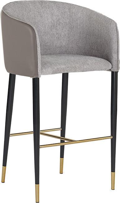 SUNPAN Barstools - Asher Barstool - Flint Grey / Napa Taupe