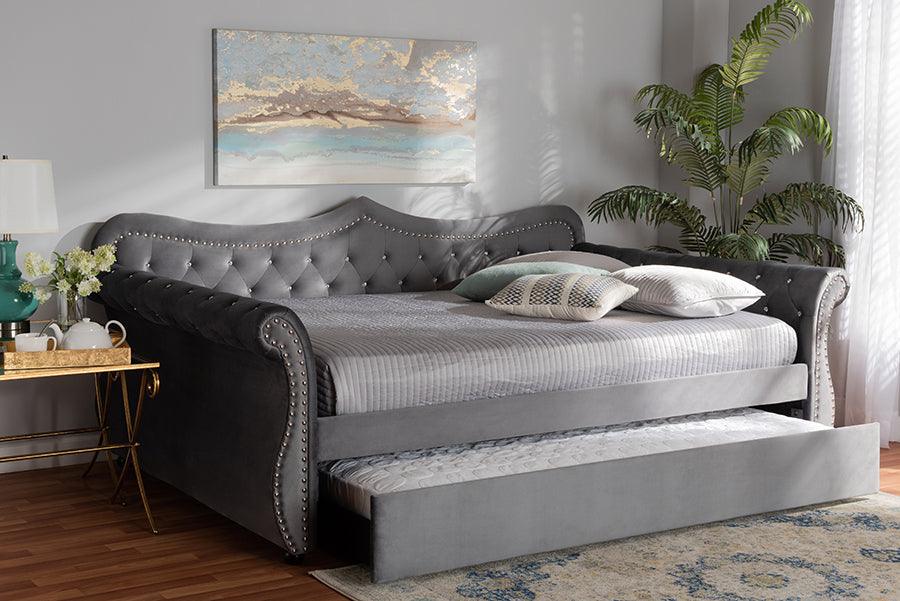 Wholesale Interiors Daybeds - Abbie Modern 93.7" Daybed Gray