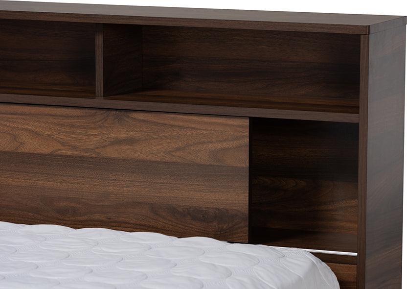 Wholesale Interiors Beds - Tristan Queen Storage Bed Dark Brown