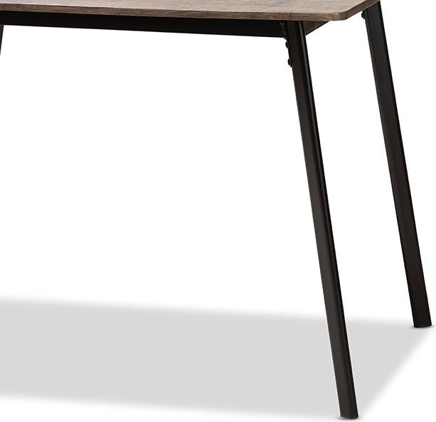 Wholesale Interiors Dining Sets - Ornette Modern Matte Black Frame 5-Piece Dining Set Light Brown