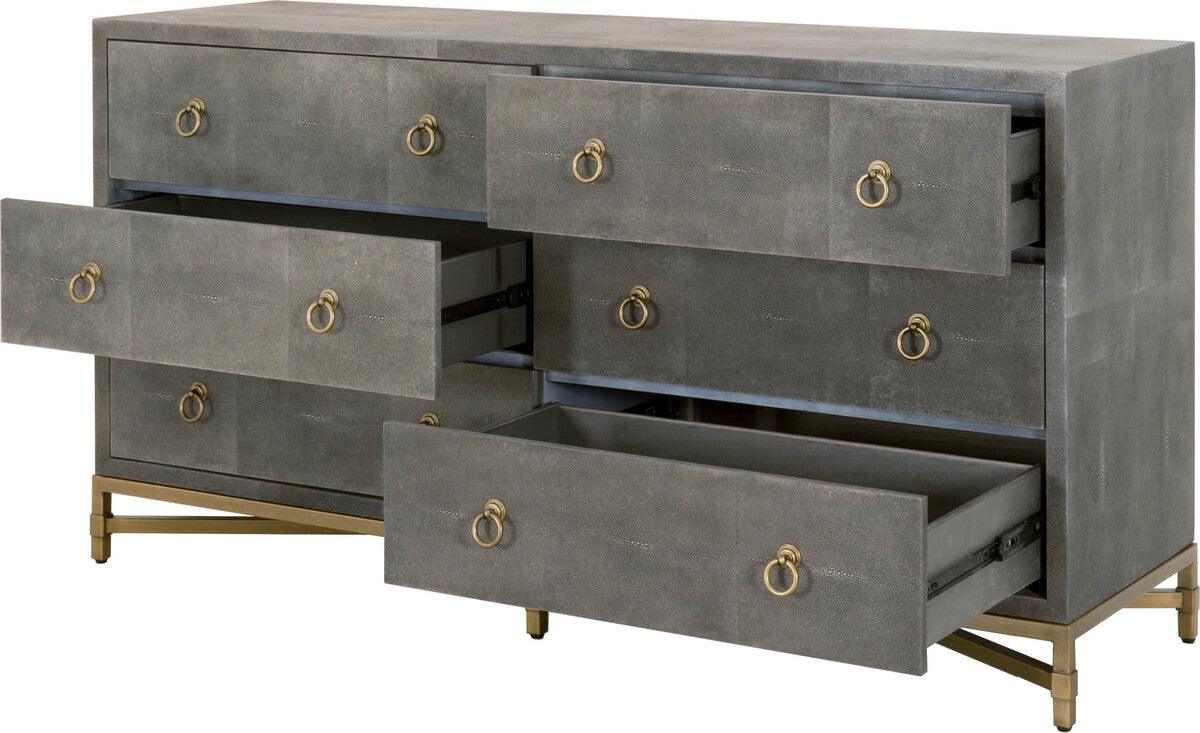 Essentials For Living Dressers - Strand Shagreen 6-Drawer Double Dresser